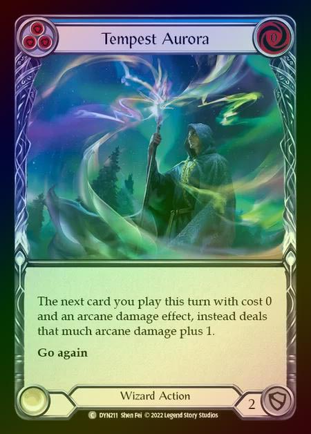 【RF】[Wizard] Tempest Aurora [DYN211-C] (blue) Rainbow Foil