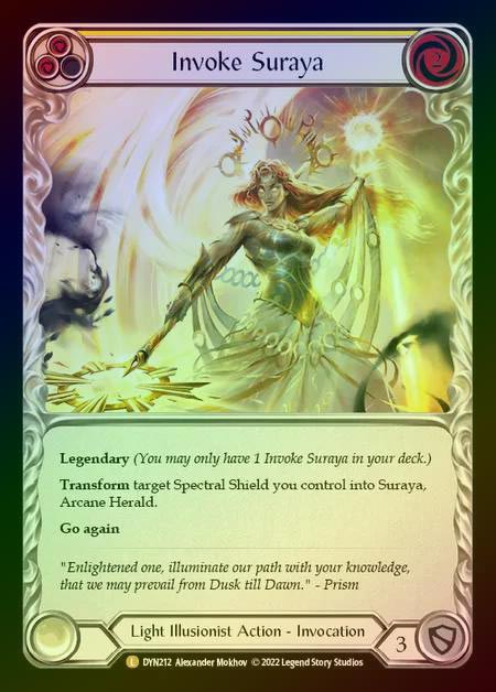【RF】[Illusionist] Invoke Suraya//Suraya, Archangel of Knowledge [DYN212-L] Rainbow Foil