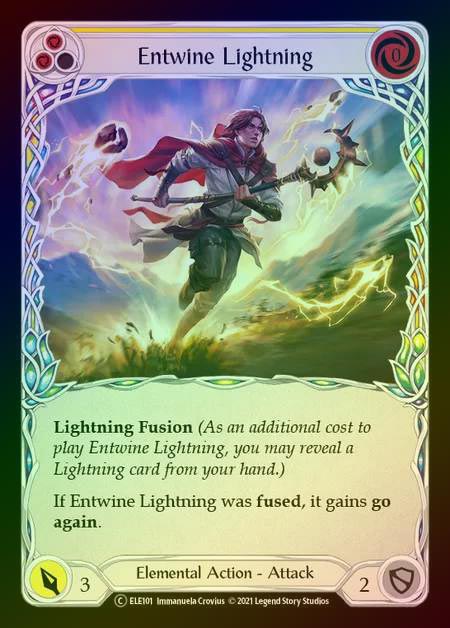 【RF】[Elemental] Entwine Lightning (yellow) [UL-ELE101-C] Rainbow Foil