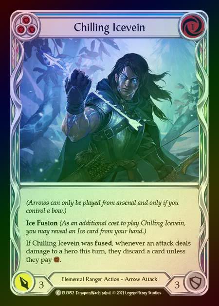 【RF】[Elemental Ranger] Chilling Icevein [1st-ELE052-C] (blue) Rainbow Foil