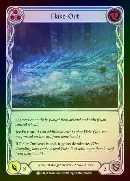 【RF】[Elemental Ranger] Flake Out [1st-ELE058-C] (blue) Rainbow Foil