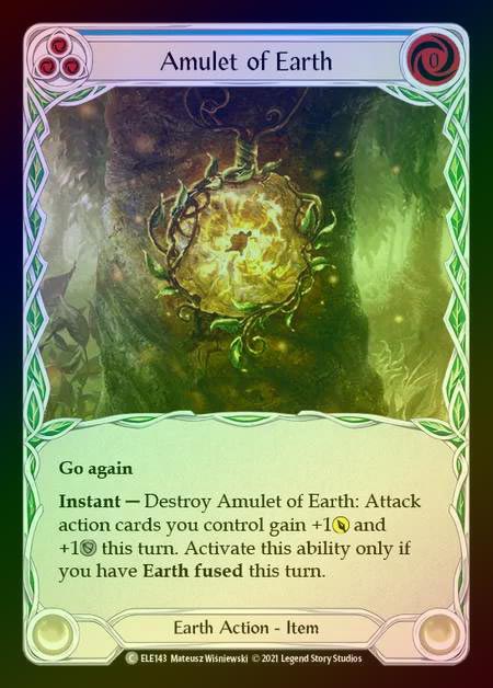 【RF】[Earth] Amulet of Earth [1st-ELE143-C] Rainbow Foil