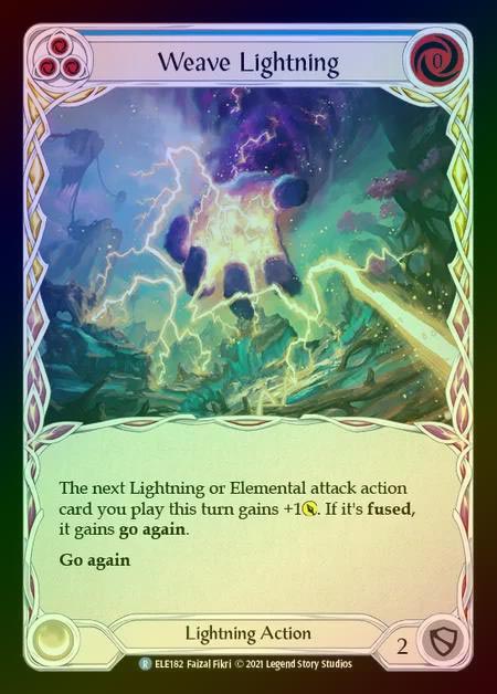 【RF】[Lightning] Weave Lightning [1st-ELE182-R] (blue) Rainbow Foil