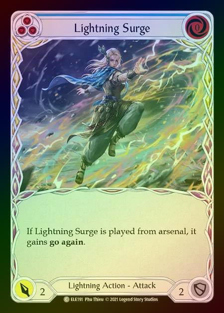 【RF】[Lightning] Lightning Surge [1st-ELE191-C] (blue) Rainbow Foil