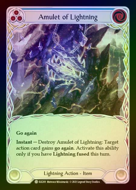 【RF】[Lightning] Amulet of Lightning [1st-ELE201-C] Rainbow Foil