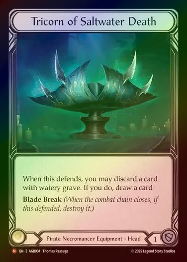 【RF】【EN】[Pirate Necromancer] 死潮の三角帽/Tricorn of Slatwater Death [AGB004-M]