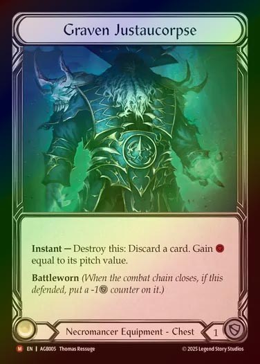 【RF】【EN】[Pirate Necromancer] 死巌のジュストコール/Graven Justaucorpse [AGB005-M]