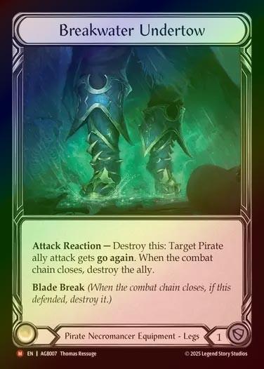 【RF】【EN】[Pirate Necromancer] 防波の流底/Breakwater Undertow [AGB007-M]