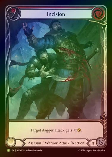 【RF】【EN】[Assassin Warrior] 切開/Incision (red) [GEM029-P]