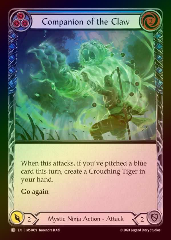 【RF】【EN】 [Mystic Ninja] 爪の仲間/Companion of the Claw (blue) [MST059-C]