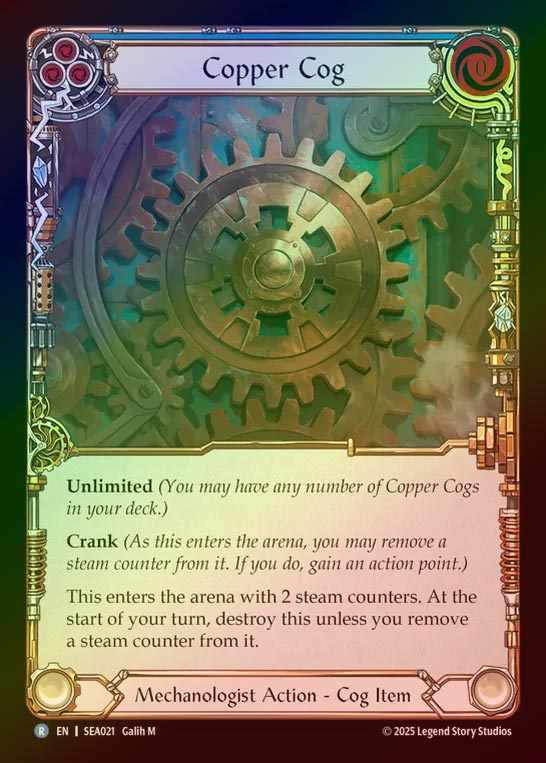 【RF】【EN】[Mechanologist] 銅の歯車/Copper Cog(blue)  [SEA021-R]