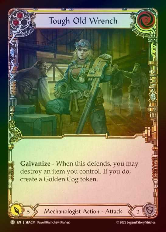 【RF】【EN】[Mechanologist] 鉄腕の老婆/Tough Old Wrench(yellow)  [SEA034-C]