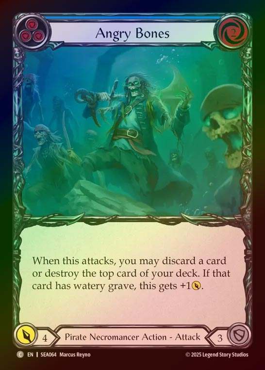 【RF】【予約商品】【EN】[Pirate Necromancer] 飢えた骸骨/Angry Bones (blue)  [SEA064-C]
