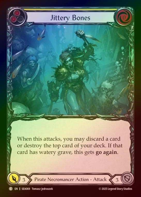 【RF】【予約商品】【EN】[Pirate Necromancer] 騒めく骸骨/Jittery Bones (yellow)  [SEA069-C]