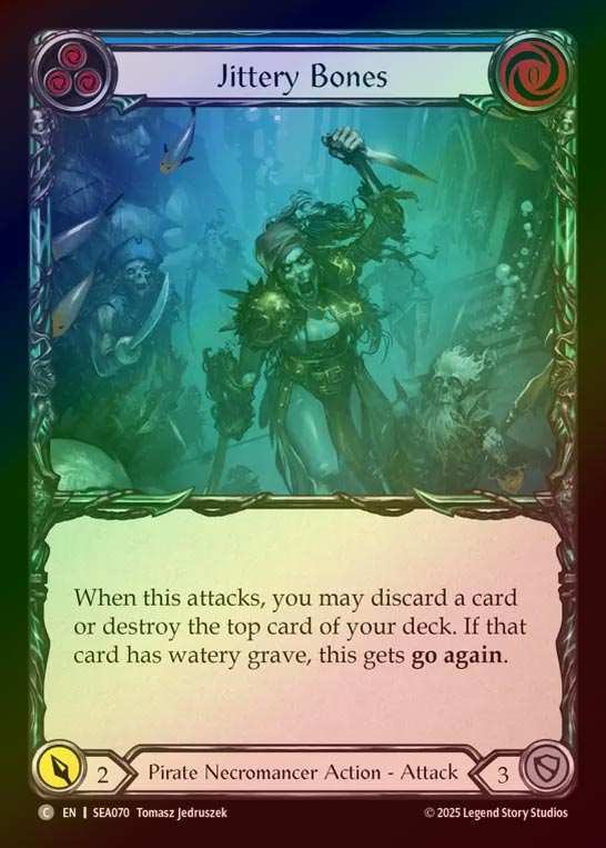 【RF】【予約商品】【EN】[Pirate Necromancer] 騒めく骸骨/Jittery Bones (blue)  [SEA070-C]
