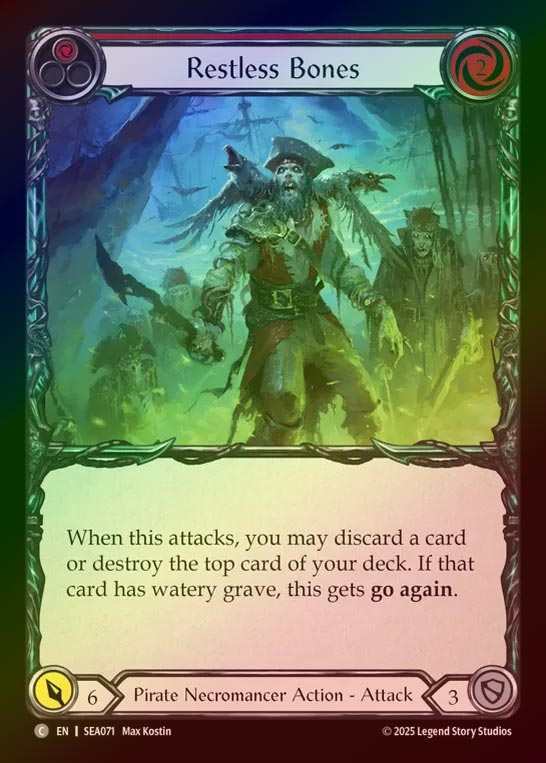 【RF】【予約商品】【EN】[Pirate Necromancer] 彷徨う骸骨/Restless Bones (red)  [SEA071-C]