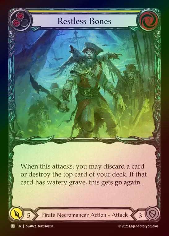 【RF】【予約商品】【EN】[Pirate Necromancer] 彷徨う骸骨/Restless Bones (yellow)  [SEA072-C]