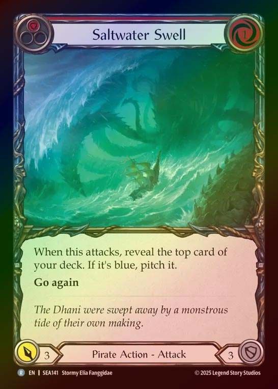 【RF】【予約商品】【EN】[Pirate] 海生のうねり/Saltwater Swell (red)  [SEA141-R]
