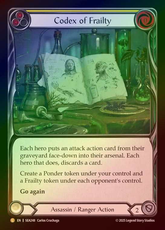 【RF】【予約商品】【EN】[Assassin Ranger] 虚弱症の魔本/Codex of Frailty [SEA248-L]