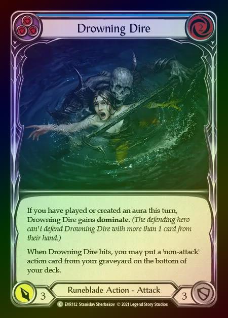 【RF】[Runeblade] Drowning Dire [EVR112-C] (blue) Rainbow Foil