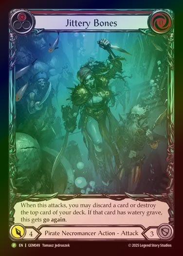 【RF】[Pirate Necromancer] Jittery Bones (Extended Art) (red) [GEM049-P]
