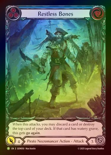 【RF】[Pirate Necromancer] Restless Bones (Extended Art) (blue) [GEM050-P]