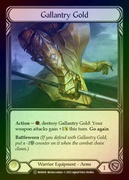 【RF】[Warrior] Gallantry Gold [UL-MON108-C] Rainbow Foil
