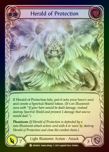 【RF】[Light Illusionist] Herald of Protection (red) [1st-MON_014-C] Rainbow Foil