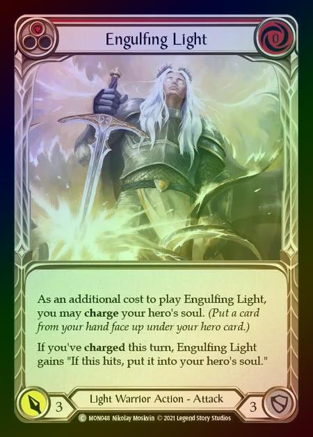 【RF】[Light Warrior] Engulfing Light (red) [1st-MON_048-C] Rainbow Foil