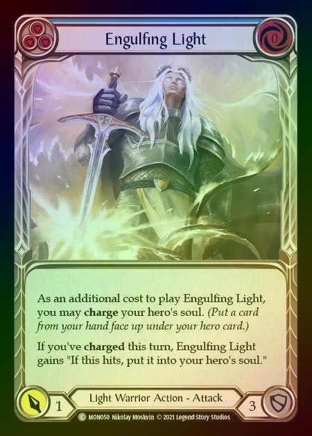 【RF】[Light Warrior] Engulfing Light (blue) [1st-MON_050-C] Rainbow Foil