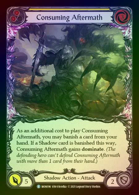 【RF】[Shadow] Consuming Aftermath (yellow) [1st-MON_196-R] Rainbow Foil