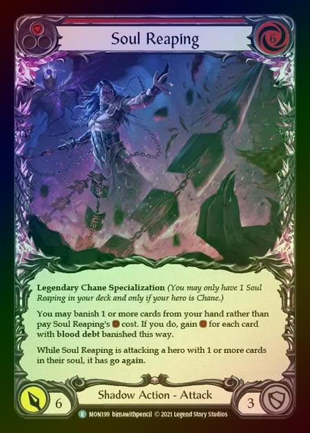 【RF】[Shadow] Soul Reaping (red) [1st-MON_199-R] Rainbow Foil