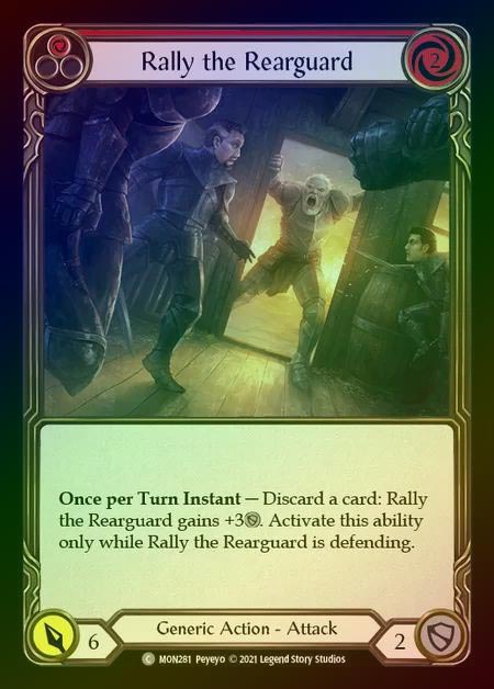 【RF】[Generic] Rally the Rearguard (red) [1st-MON_281-C] Rainbow Foil
