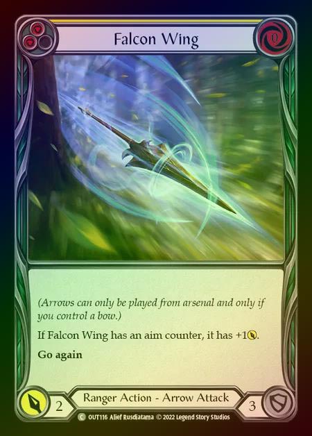【RF】[Ranger] Falcon Wing [OUT116-C] (yellow) Rainbow Foil