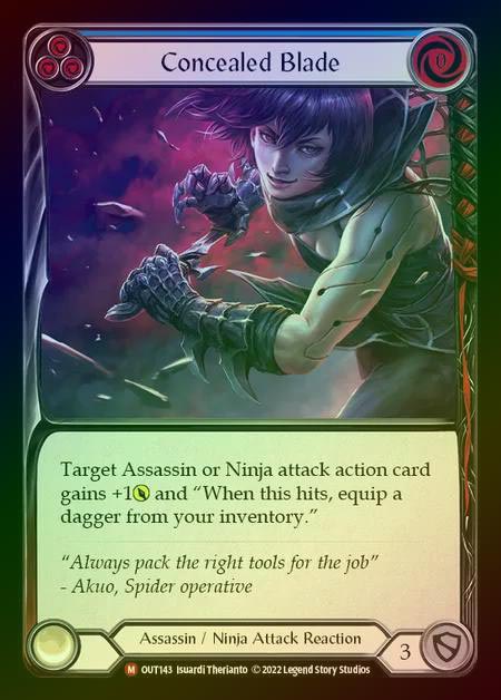【RF】[Assassin Ninja] Concealed Blade [OUT143-M] Rainbow Foil