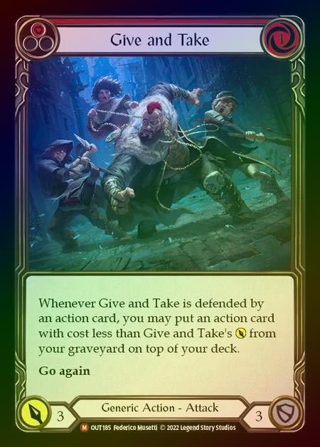 【RF】[Generic] Give and Take [OUT185-M] Rainbow Foil