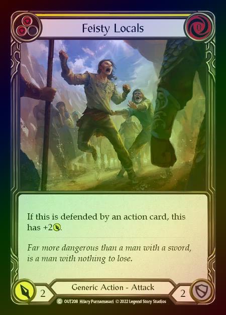 【RF】[Generic] Feisty Locals [OUT208-C] (yellow) Rainbow Foil