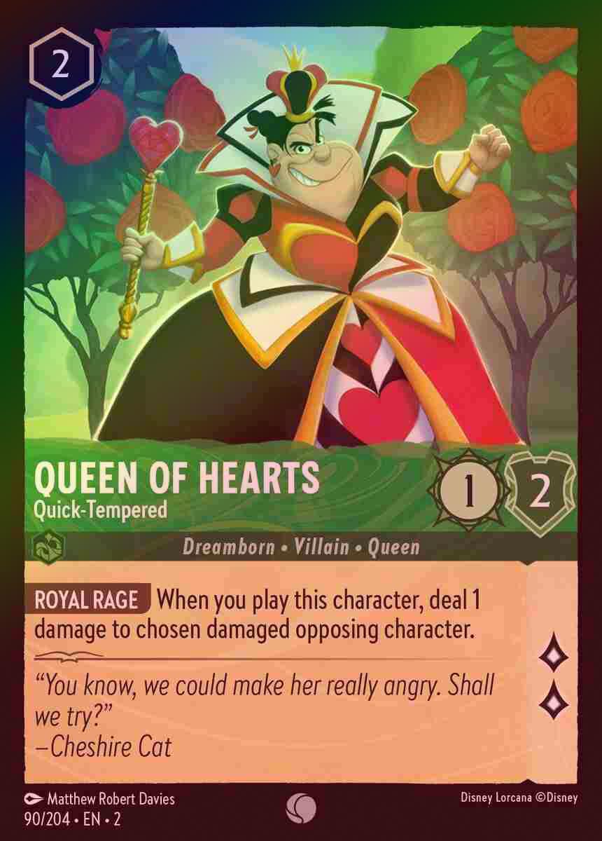 【FOIL】Queen of Hearts - Quick-Tempered [ROTF-090/204-C]