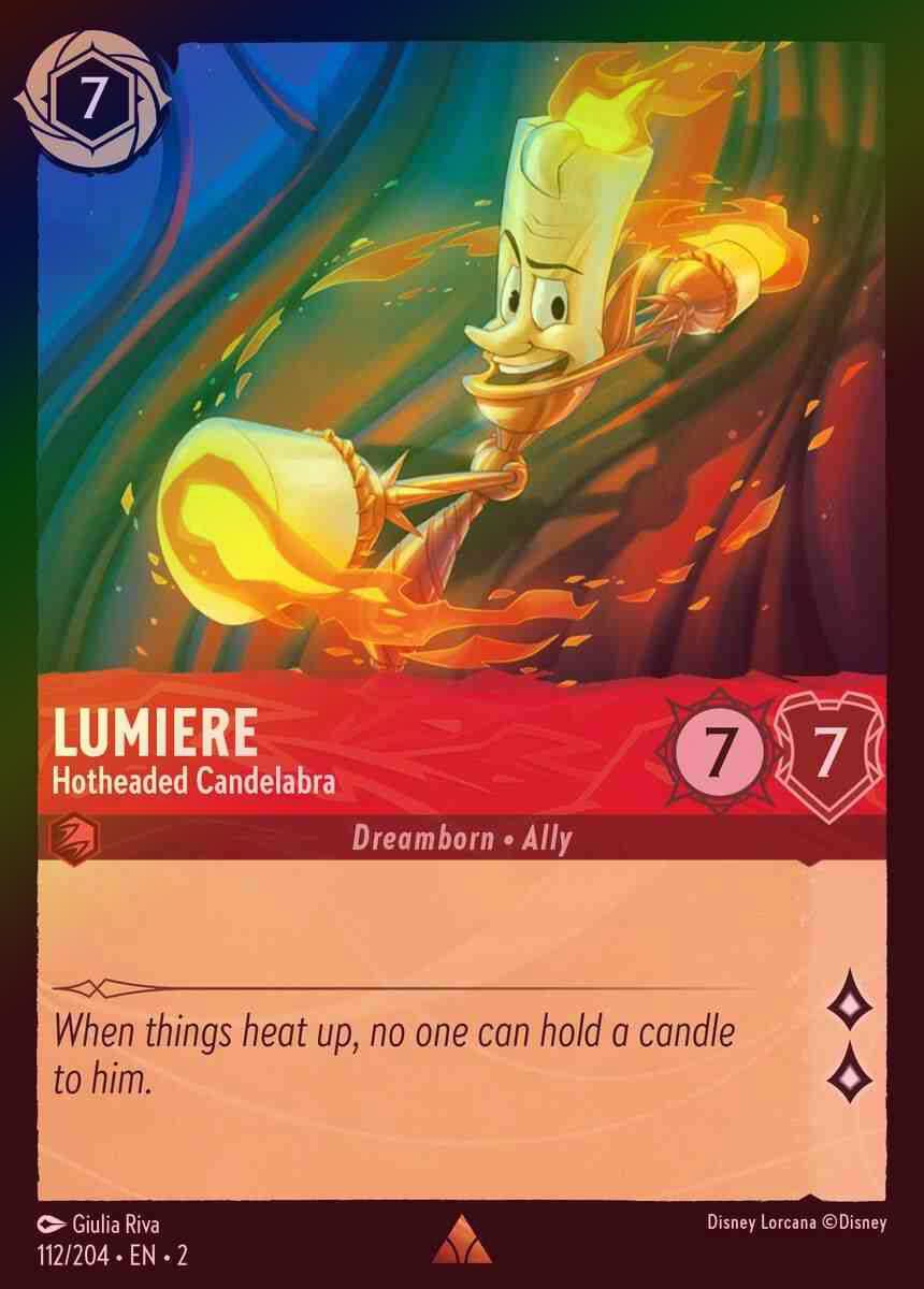 【FOIL】Lumiere - Hotheaded Candelabra [ROTF-112/204-R]