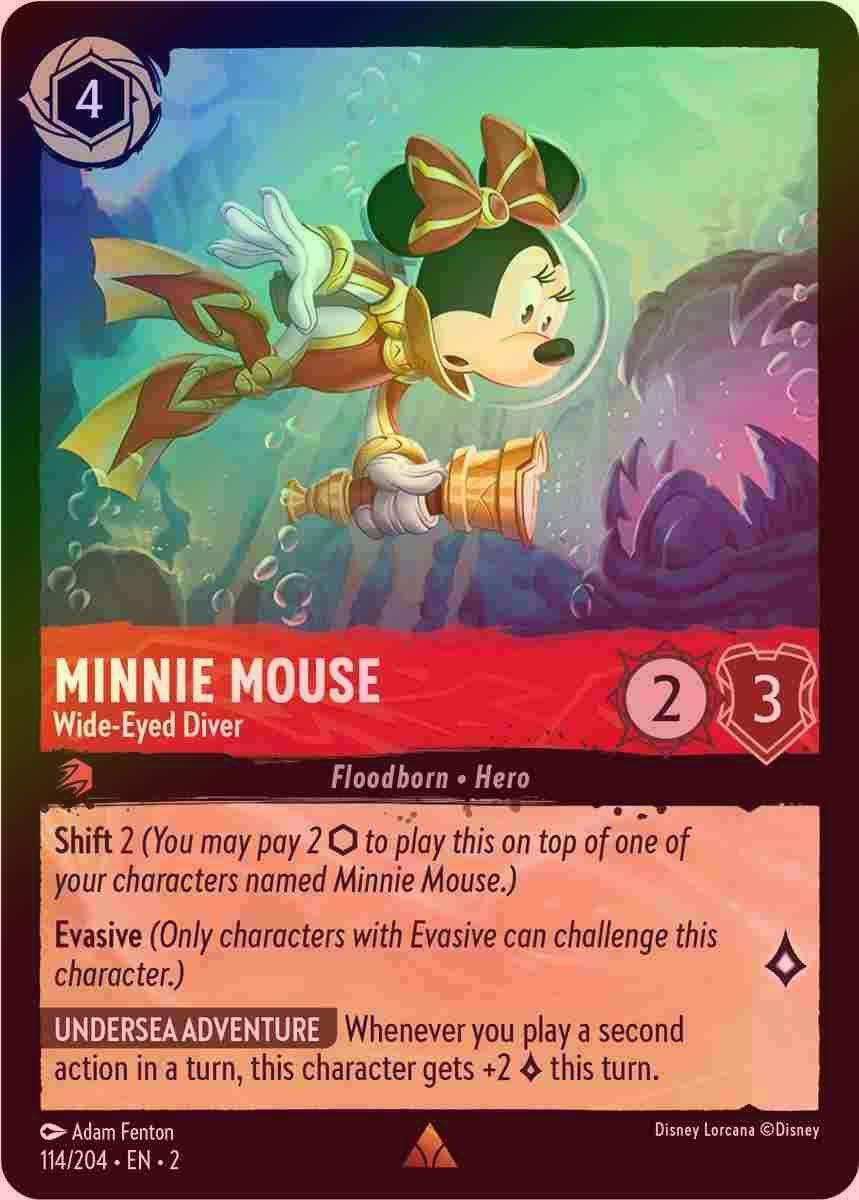 【FOIL】Minnie Mouse - Wide-Eyed Diver [ROTF-114/204-R]