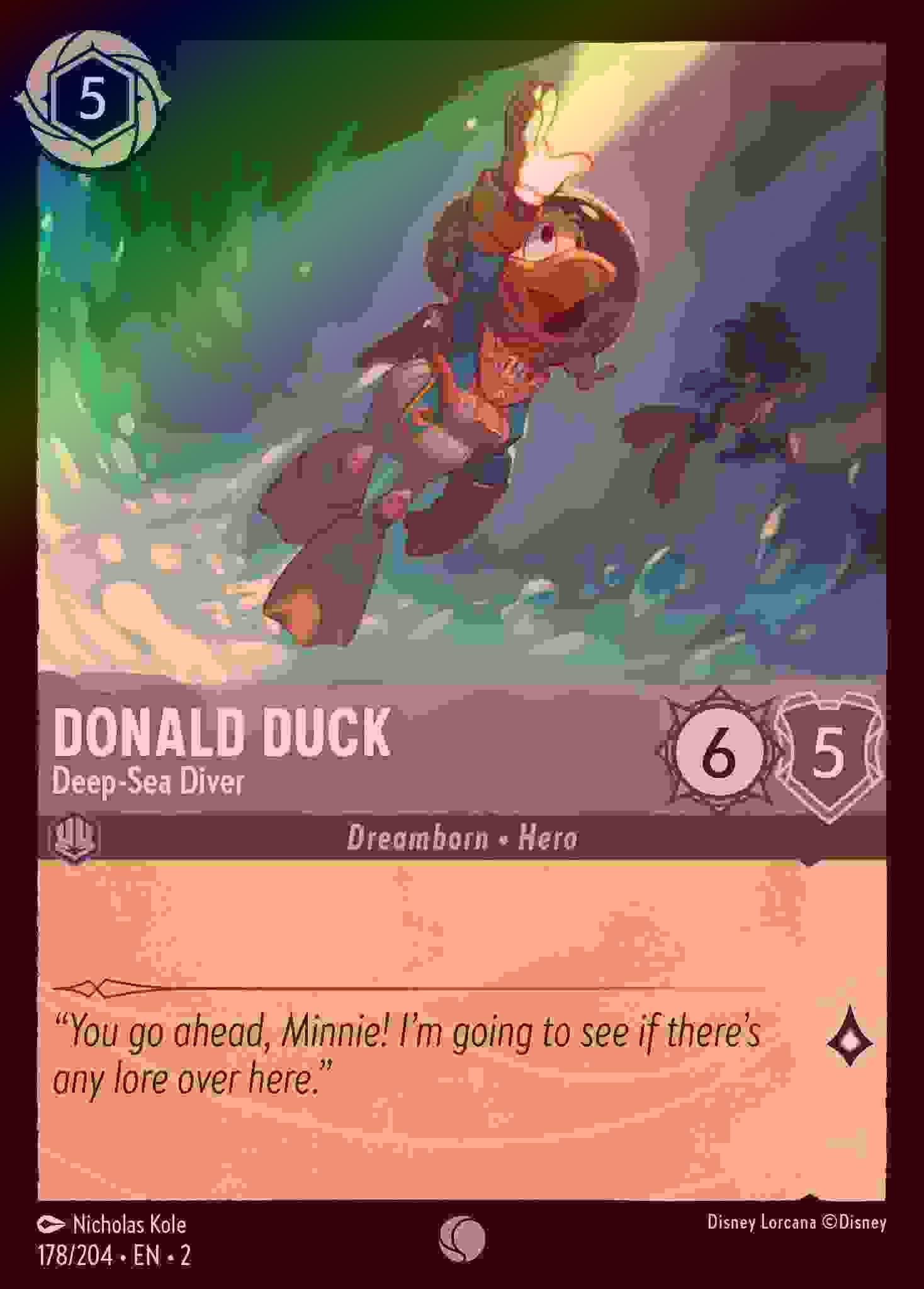 【FOIL】Donald Duck - Deep-Sea Diver [ROTF-178/204-C]