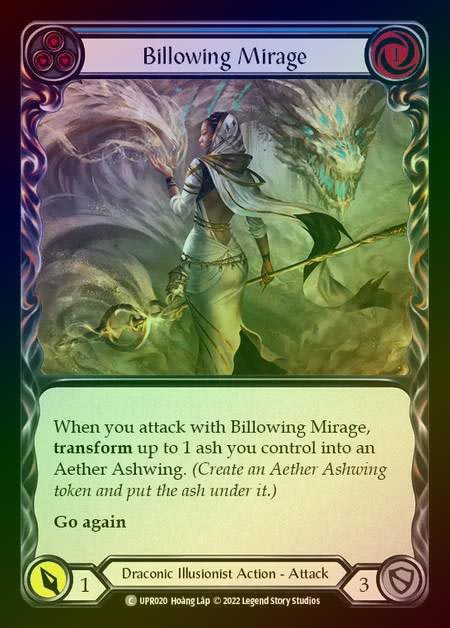 【RF】[Draconic Illusionist] Billowing Mirage [UPR020-C] (blue) Rainbow Foil