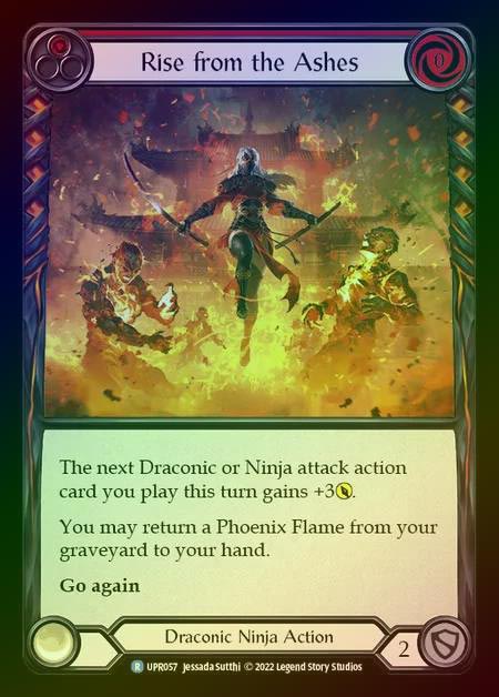 【RF】[Draconic Ninja] Rise from the Ashes [UPR057-R] (red) Rainbow Foil