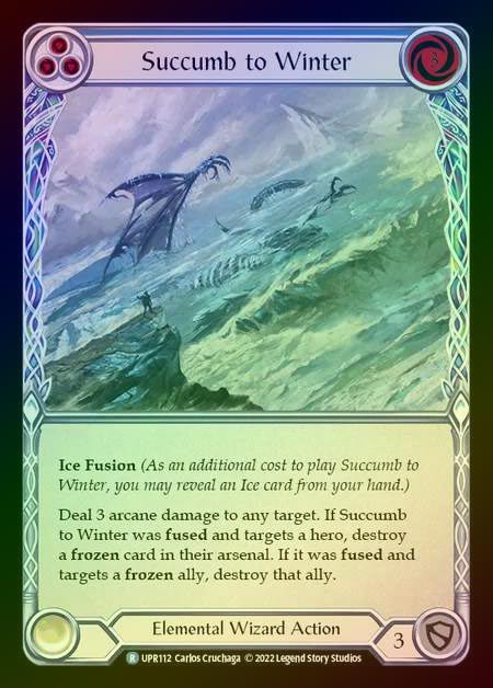 【RF】[Elemental Wizard] Succumb to Winter [UPR112-R] (blue) Rainbow Foil