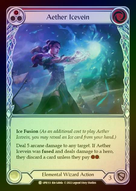 【RF】[Elemental Wizard] Aether Icevein [UPR113-C] (red) Rainbow Foil