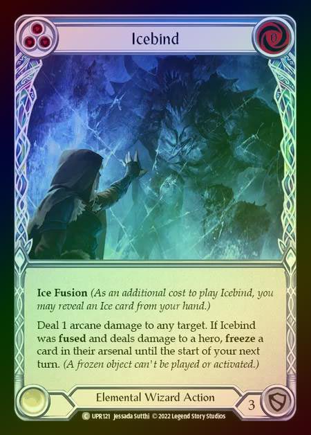 【RF】[Elemental Wizard] Icebind [UPR121-C] (blue) Rainbow Foil