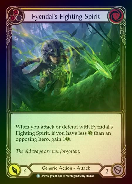 【RF】[Generic] Fyendal's Fighting Spirit [UPR195-R] (yellow) Rainbow Foil