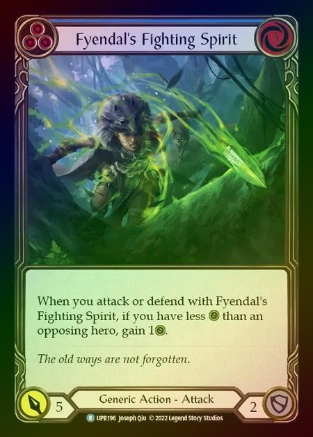 【RF】[Generic] Fyendal's Fighting Spirit [UPR196-R] (blue) Rainbow Foil