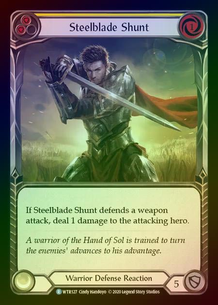 【RF】[Warrior] Steelblade Shunt [U-WTR127-R] (yellow) Rainbow Foil