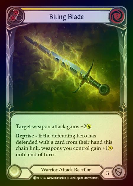 【RF】[Warrior] Biting Blade [U-WTR136-C] (yellow) Rainbow Foil